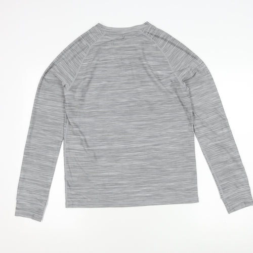 DLX Men's Grey Long Sleeve Active Top XS