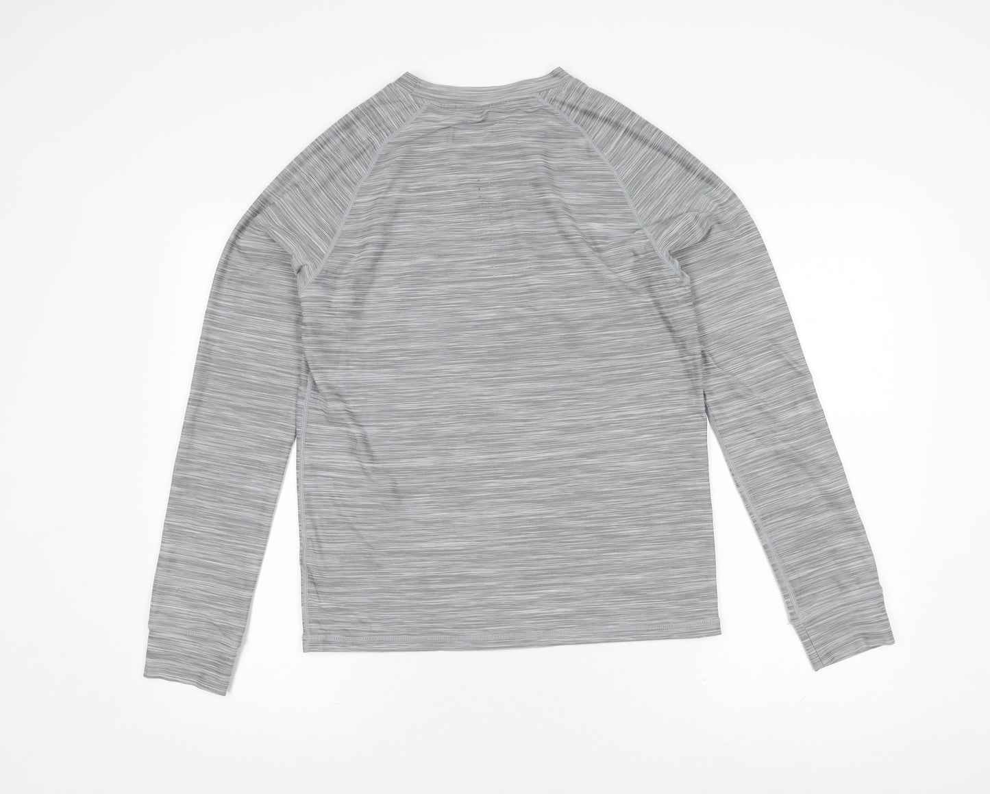 DLX Men's Grey Long Sleeve Active Top XS