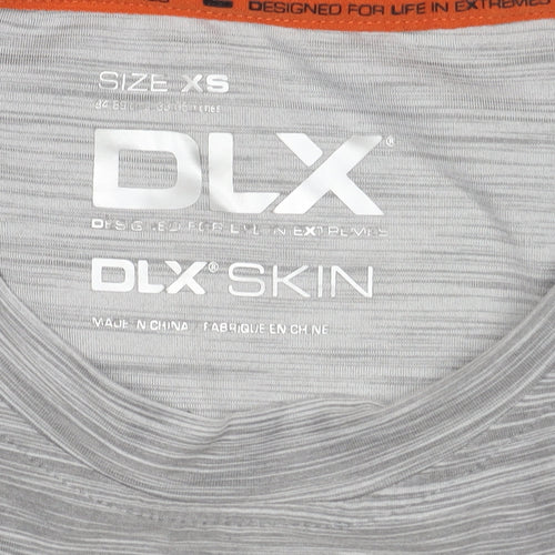DLX Men's Grey Long Sleeve Active Top XS