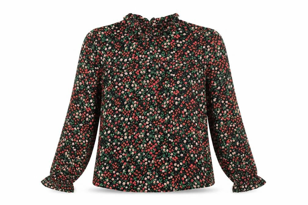 Front view of Marks & Spencer Women's Floral Blouse, UK 10, Multicoloured