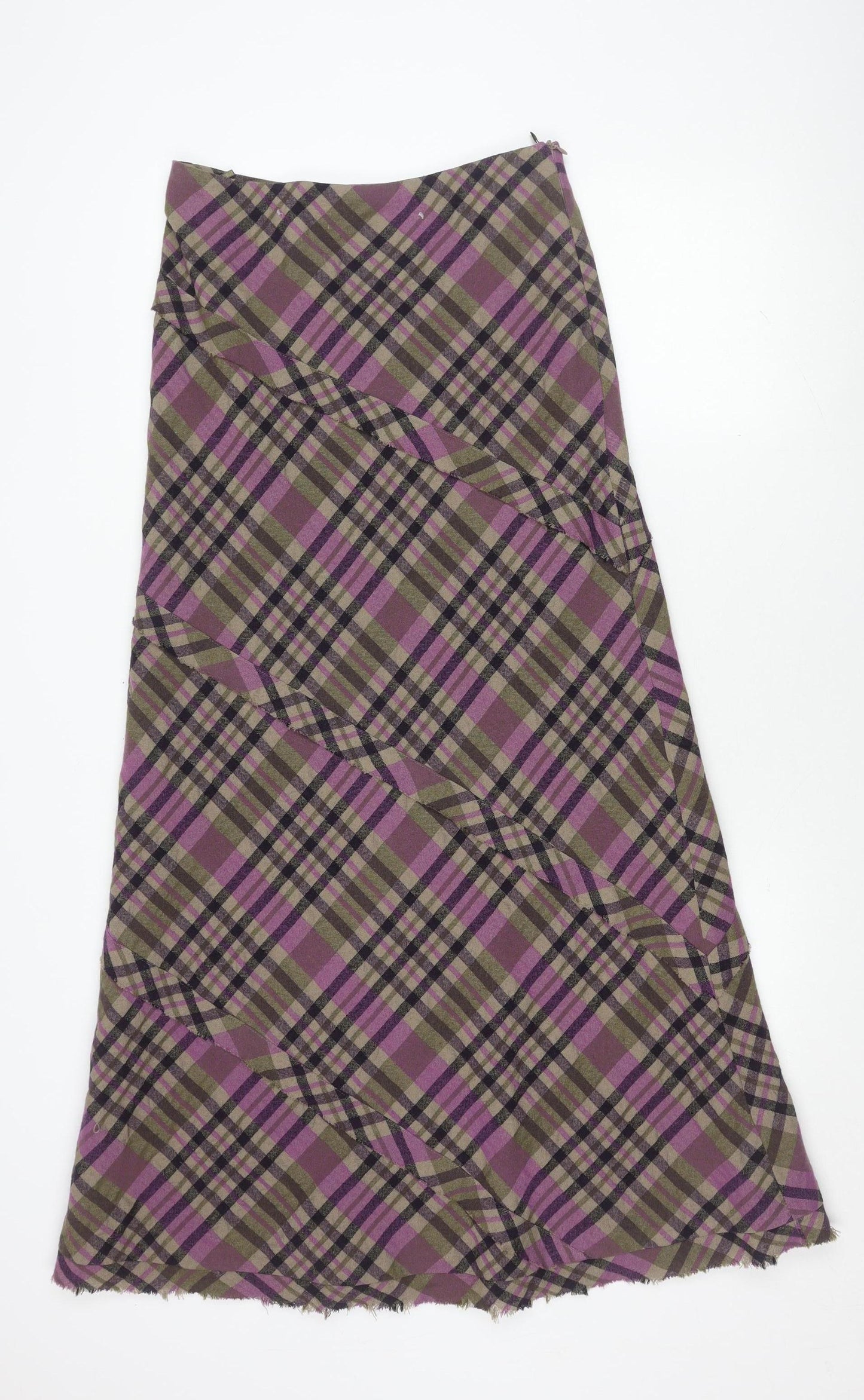 Per Una Women's Multicoloured Wool A-Line Skirt