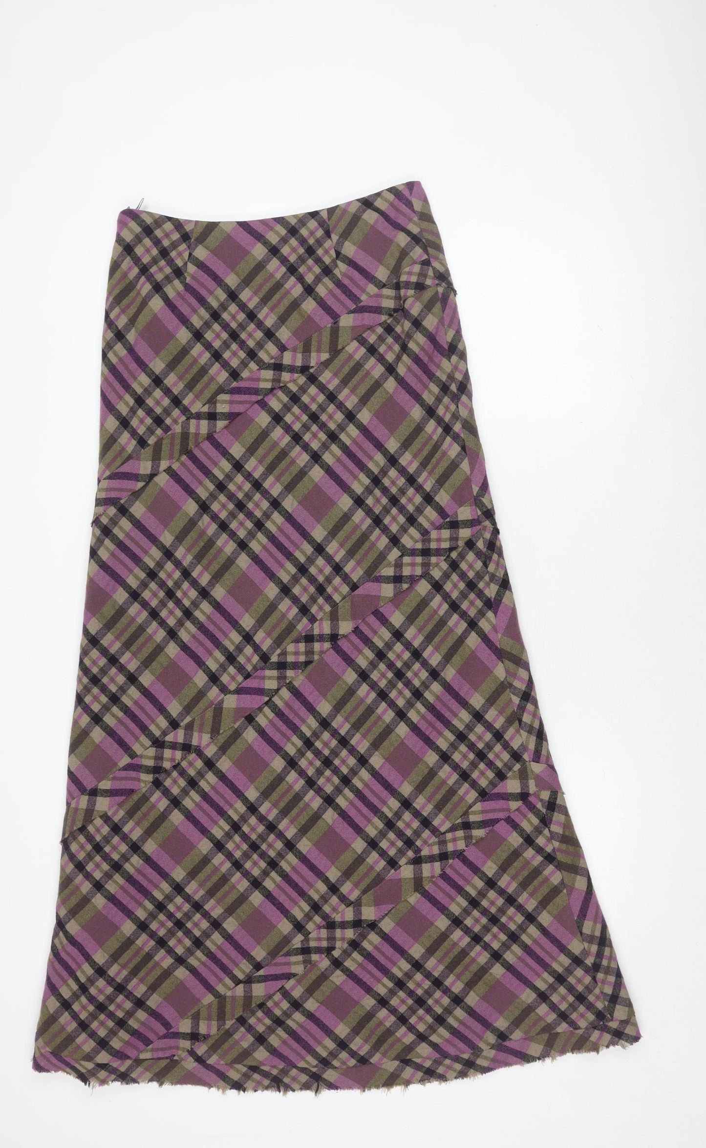 Per Una Women's Multicoloured Wool A-Line Skirt