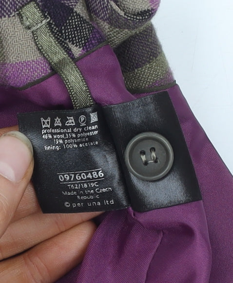 Per Una Women's Multicoloured Wool A-Line Skirt