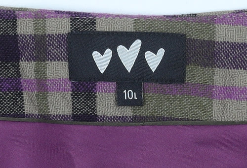 Per Una Women's Multicoloured Wool A-Line Skirt