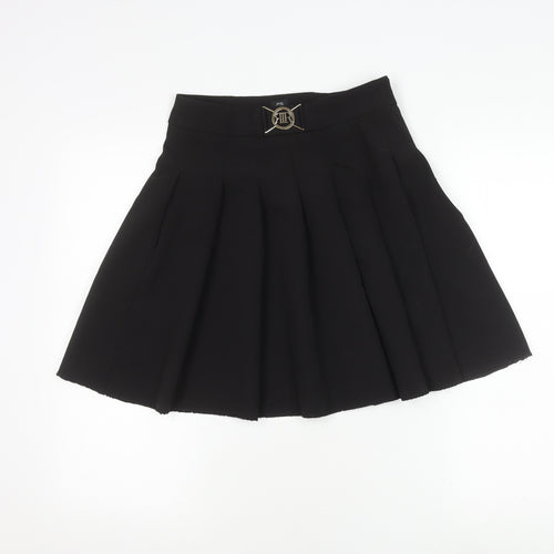 River Island Women's Black Pleated Skirt, Size 8