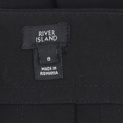 River Island Women's Black Pleated Skirt, Size 8