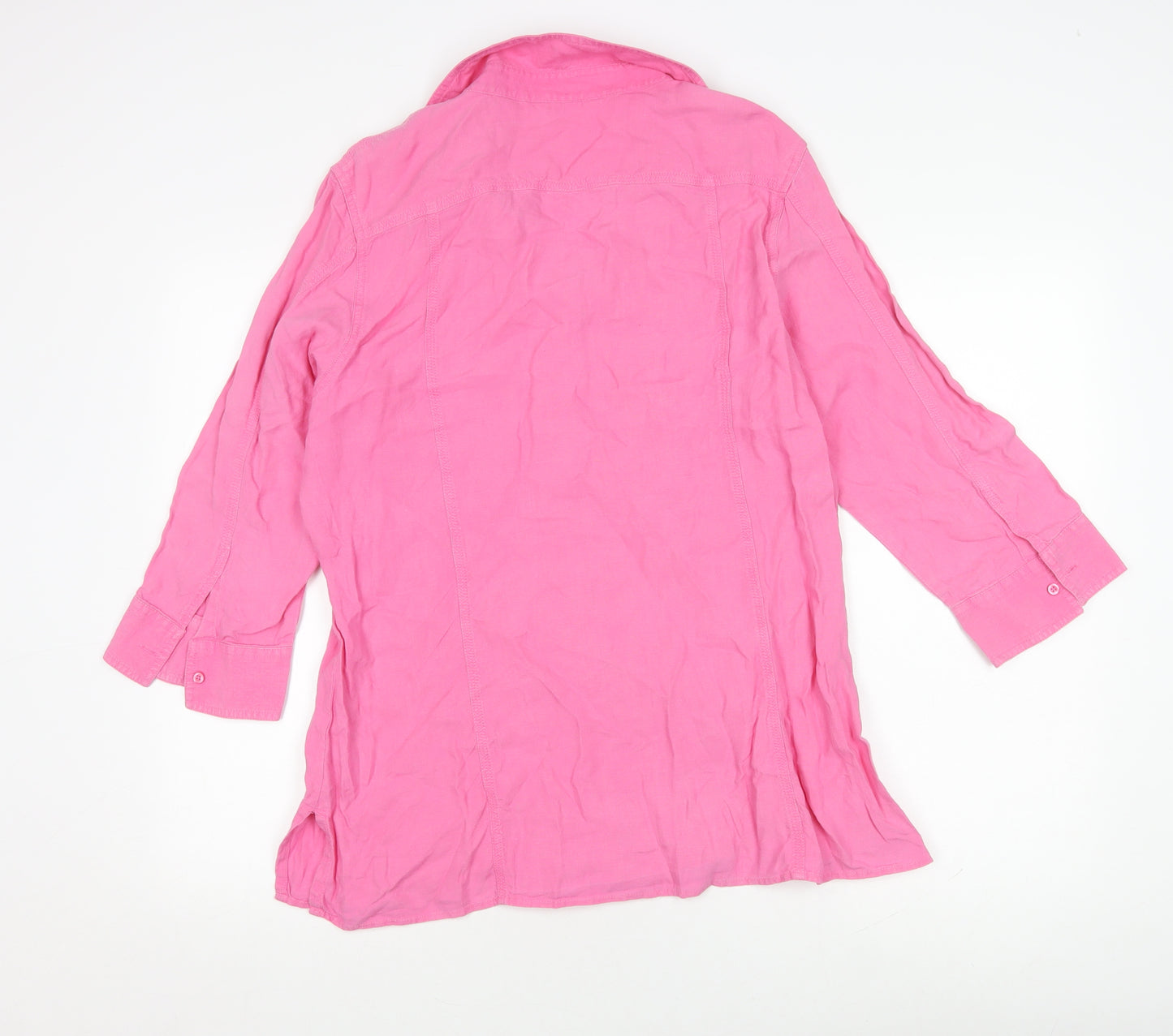 Marks and Spencer Women's Pink Button-Up Shirt Size 18