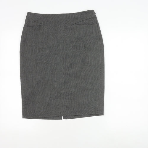 Mango Women's Grey Pencil Skirt - Size 12, Workwear Essential