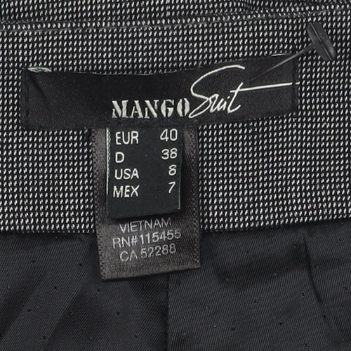 Mango Women's Grey Pencil Skirt - Size 12, Workwear Essential
