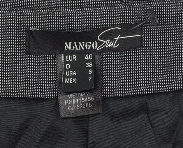 Mango Women's Grey Pencil Skirt - Size 12, Workwear Essential