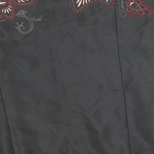 Precis Petite Women's Black Embroidered Skirt Size 16