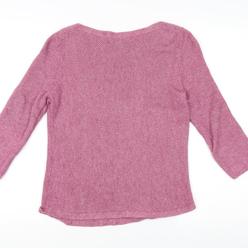 Peter Hahn Women's Pink Knit Pullover Jumper Size 10