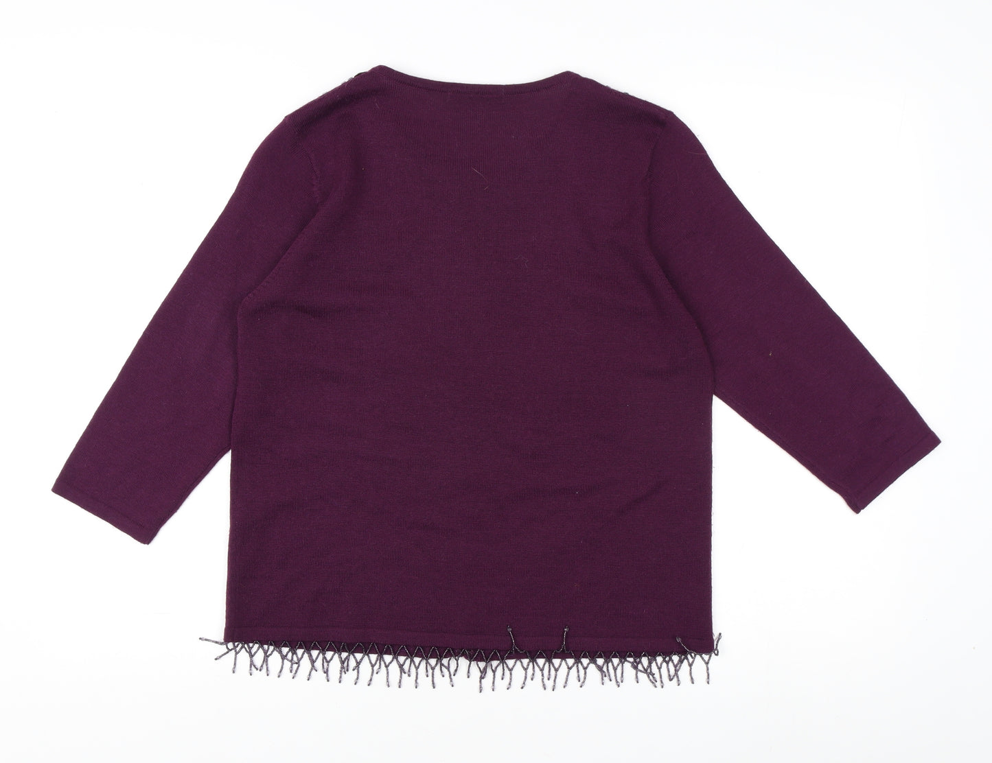 Marks and Spencer Women's Purple Cardigan, Size 16, 3/4 Sleeve