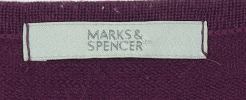 Marks and Spencer Women's Purple Cardigan, Size 16, 3/4 Sleeve