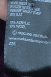Marks and Spencer Women's Purple Cardigan, Size 16, 3/4 Sleeve