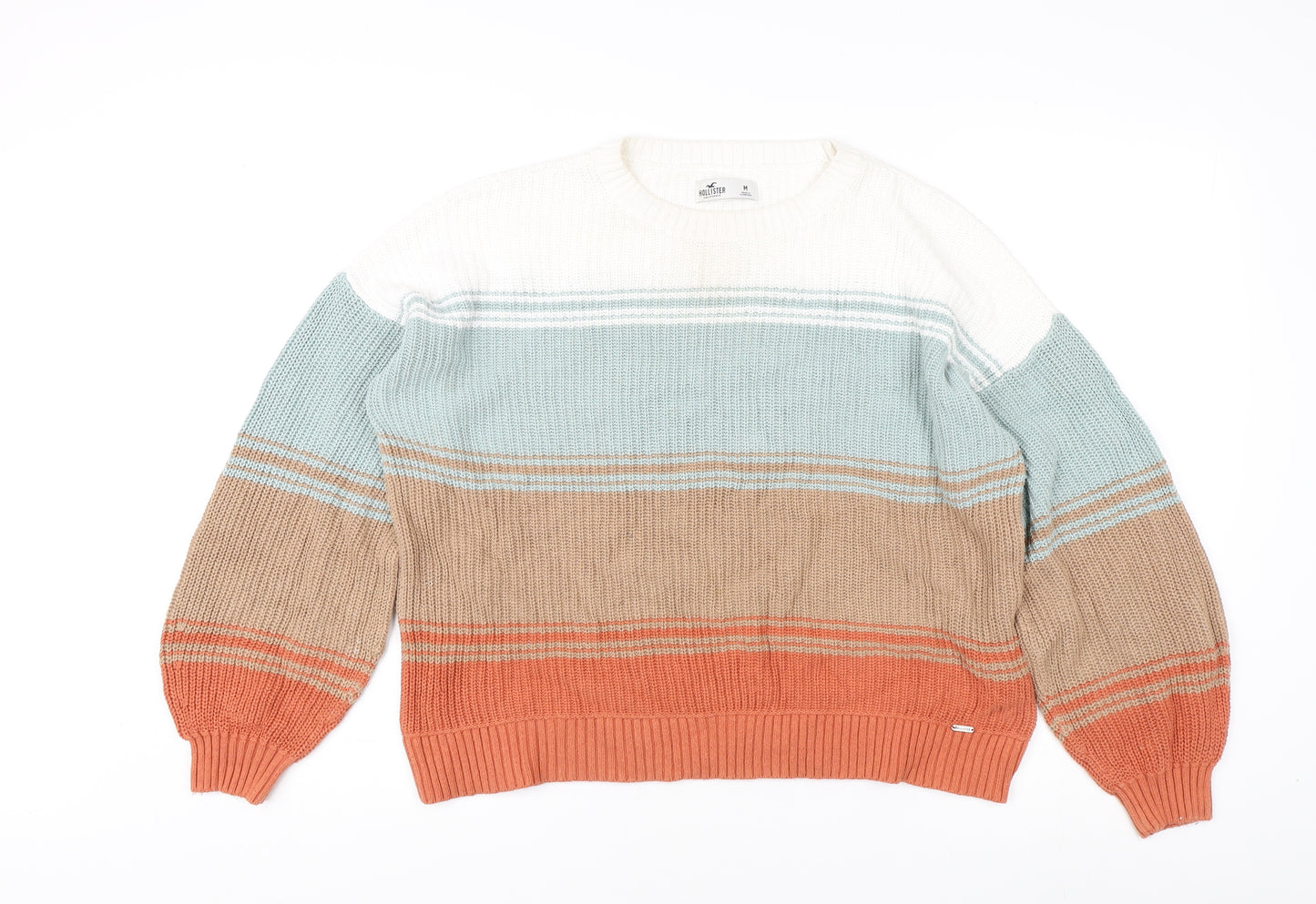 Hollister Women's Striped Pullover Jumper, Multicoloured, M