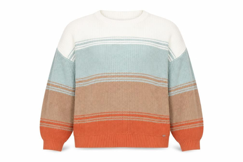 Front view of Hollister Women's Striped jumper, Multicoloured, M