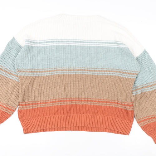 Hollister Women's Striped Pullover Jumper, Multicoloured, M