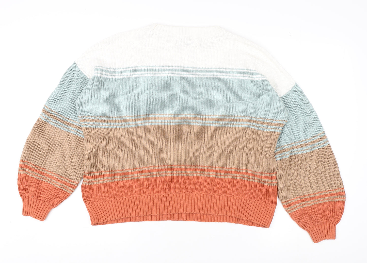 Hollister Women's Striped Pullover Jumper, Multicoloured, M