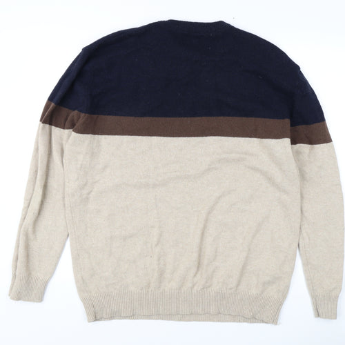 Next Men's Beige 2XL Crew Neck Pullover Jumper