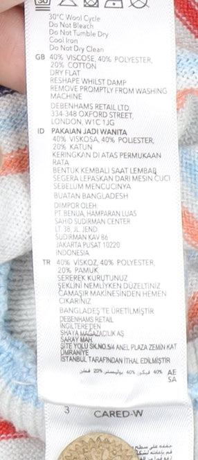 Mantaray Women's Multicoloured Striped Jumper, Size 22