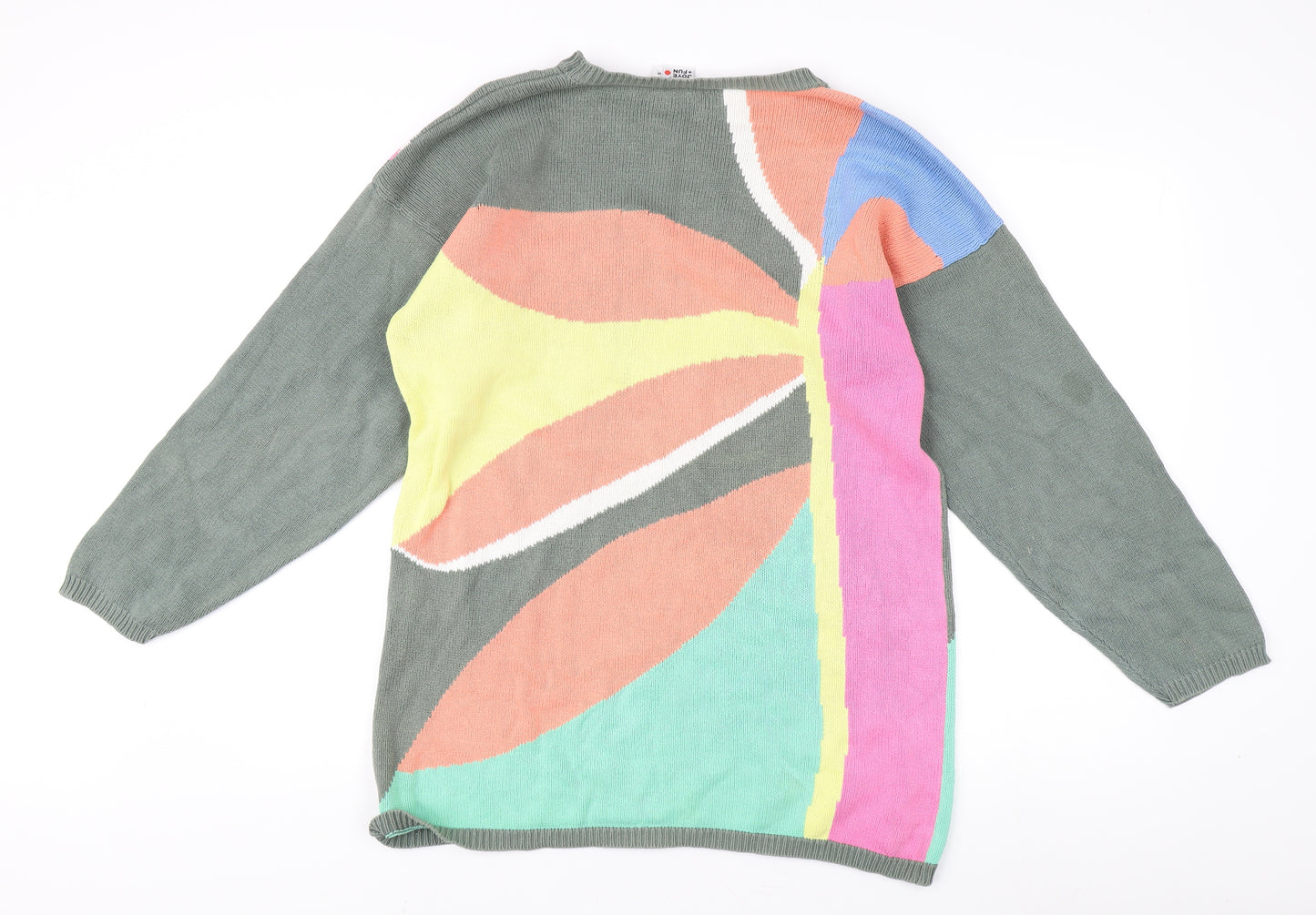 Joye + Fun Unisex Multicoloured Graphic Pullover S