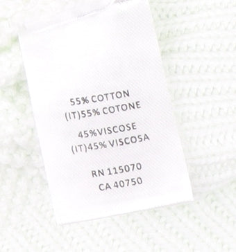 Nina Leonard Women's XL Green Cable-Knit Pullover Jumper