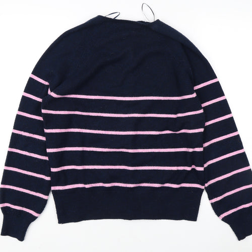 Marks and Spencer Women's Henley Striped Jumper Small