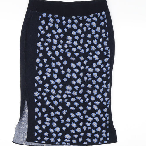 Per Una Women's Blue Animal Print Pencil Skirt Size 10