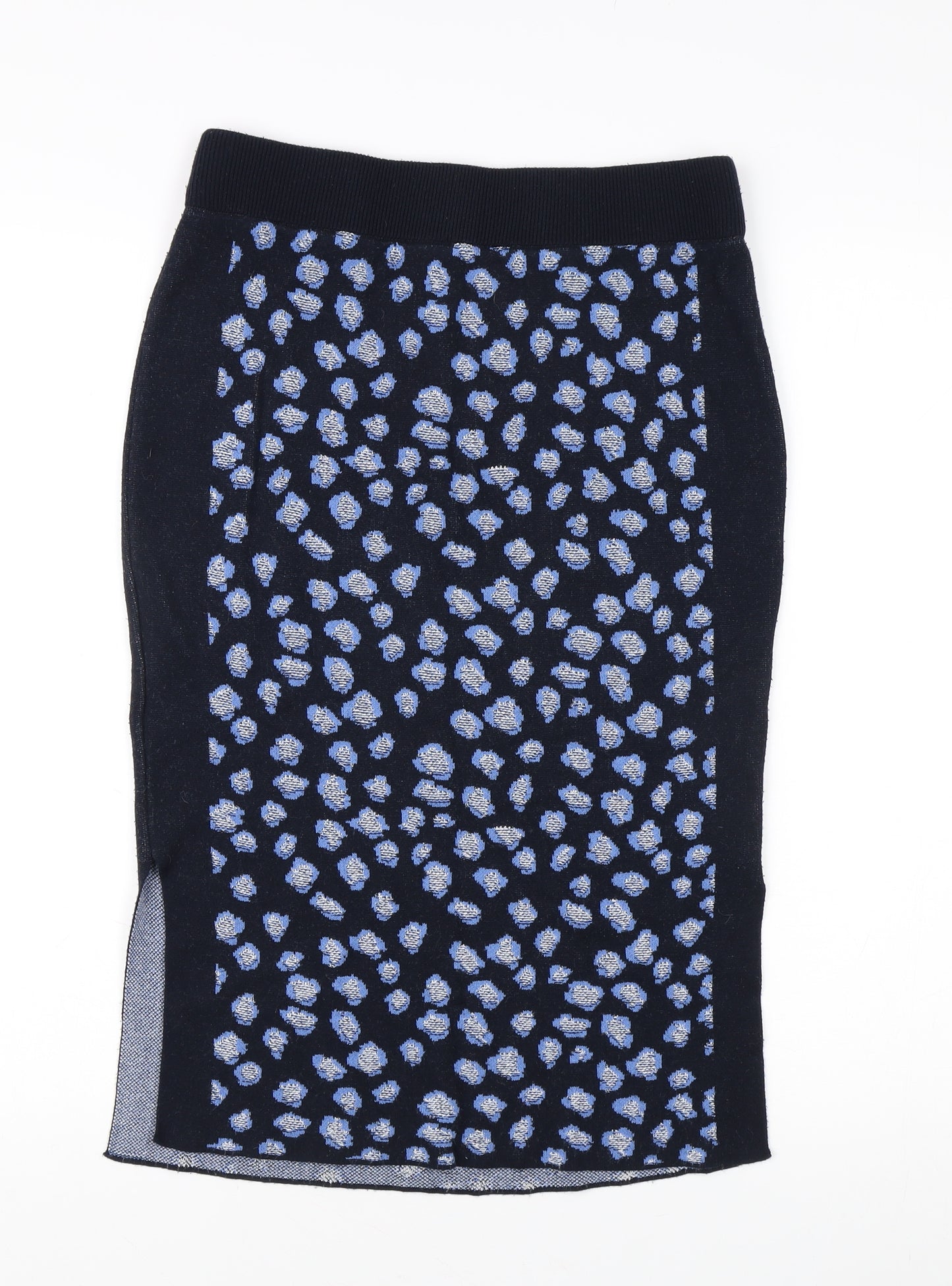 Per Una Women's Blue Animal Print Pencil Skirt Size 10