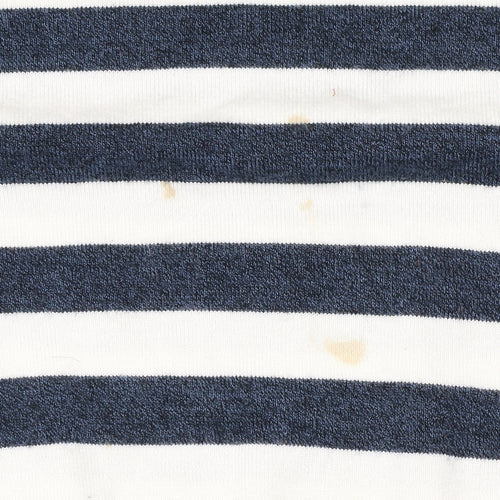 Marks and Spencer Women's Blue Stripe Pullover Jumper M