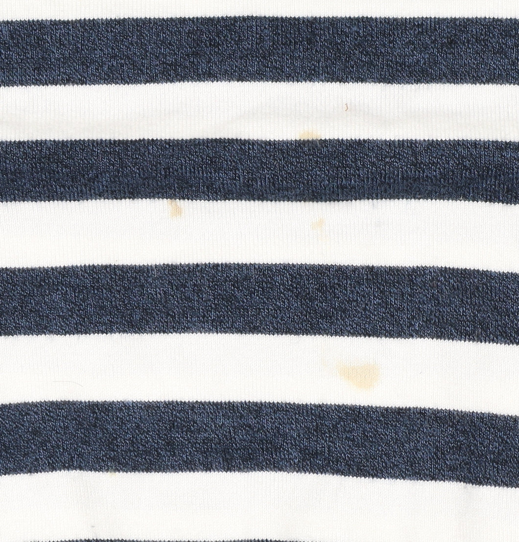 Marks and Spencer Women's Blue Stripe Pullover Jumper M