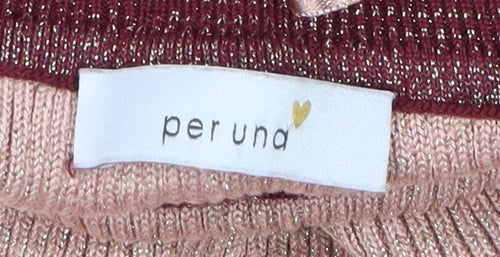 Marks and Spencer Women's Pink Mock Neck Pullover Jumper