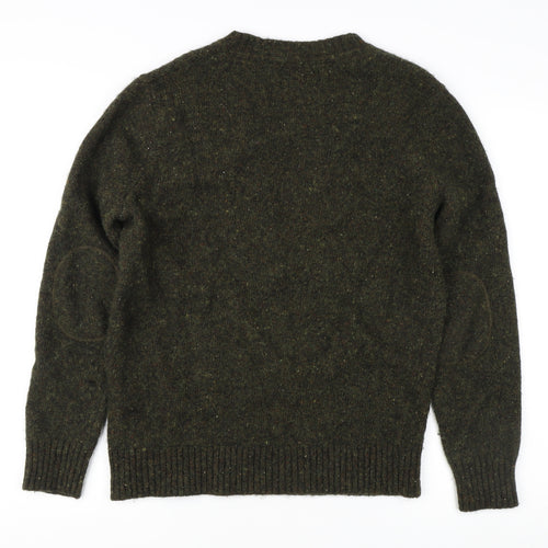 Osprey Men's Green Pullover Jumper, Size L, Lambswool Blend