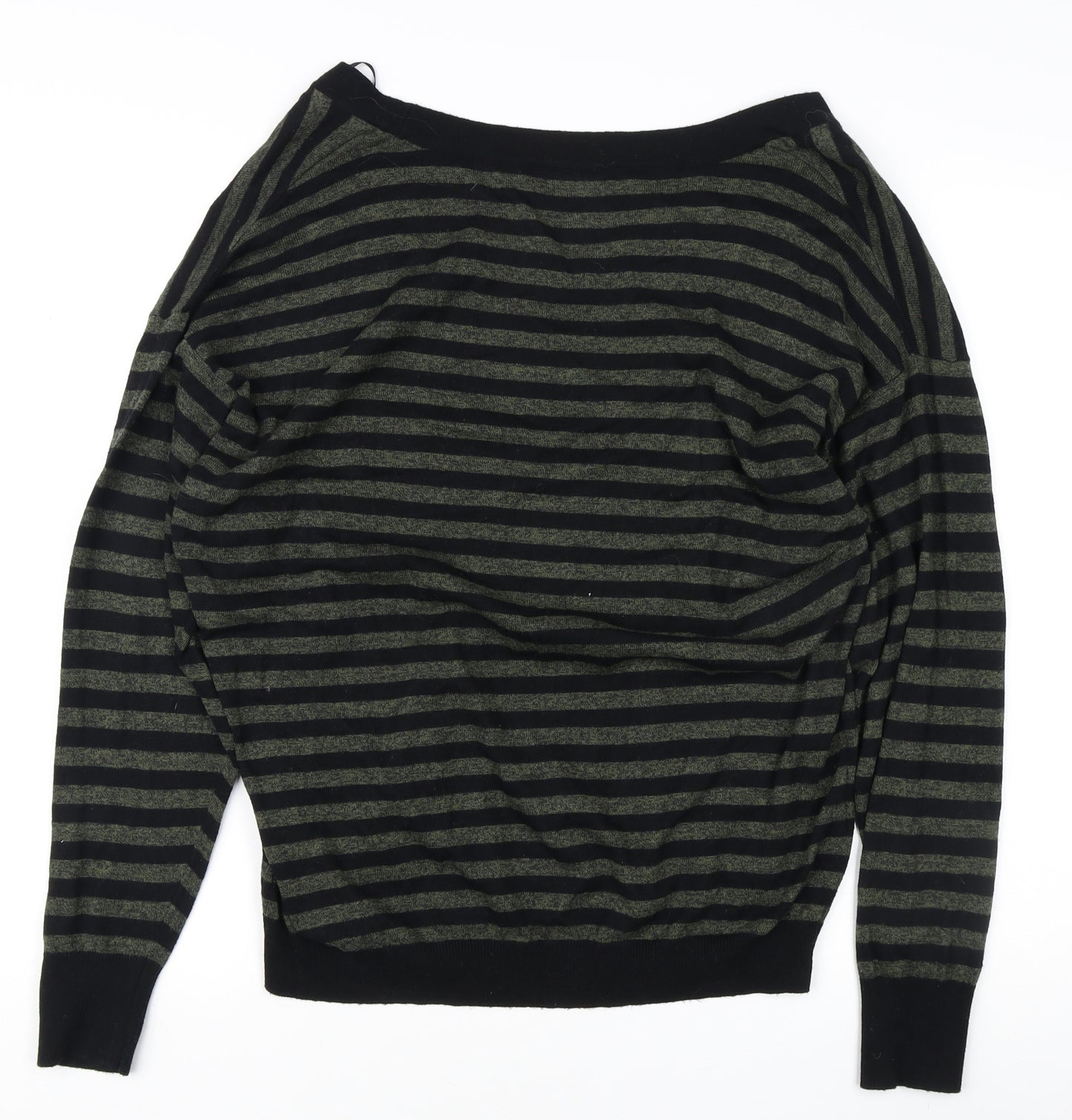 Marks and Spencer Women's Black Striped Jumper Size 14