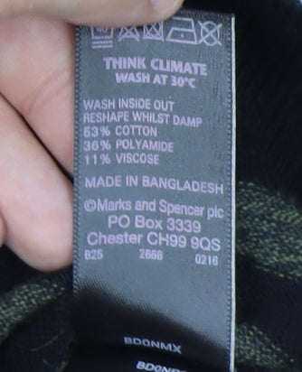 Marks and Spencer Women's Black Striped Jumper Size 14