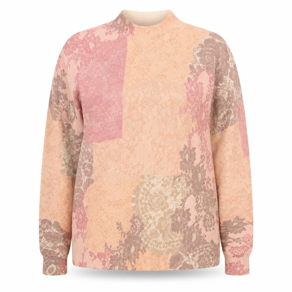 Front view of La Maison du Jersey Women’s Multicoloured Floral Pullover, size UK 18/20
