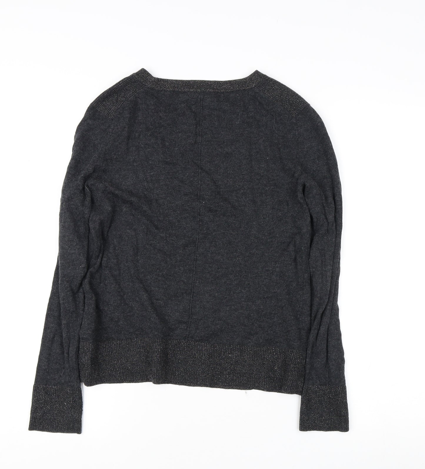 White Stuff Women's Grey Crew Neck Jumper, Size 8, Long Sleeve