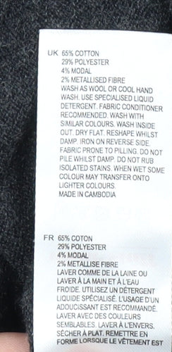 White Stuff Women's Grey Crew Neck Jumper, Size 8, Long Sleeve