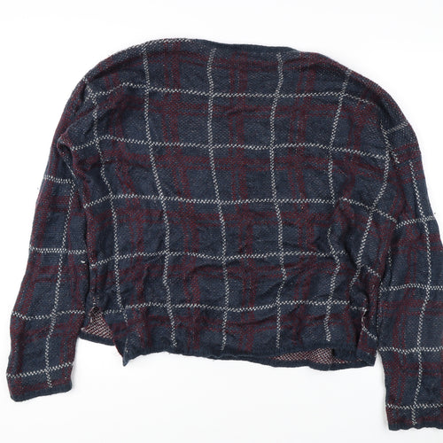 KIABI Men's Blue XL Pullover Jumper, Check Pattern