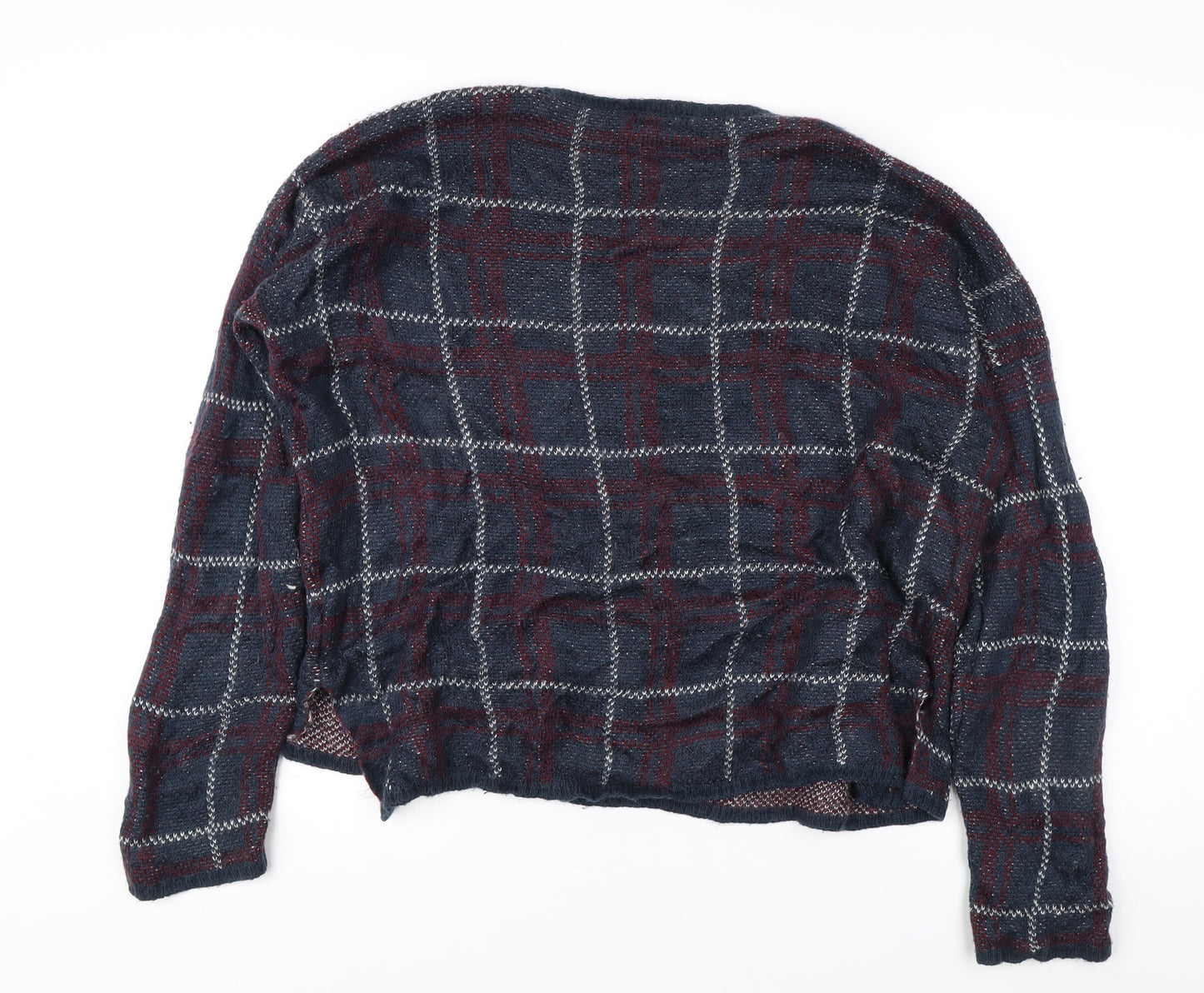 KIABI Men's Blue XL Pullover Jumper, Check Pattern