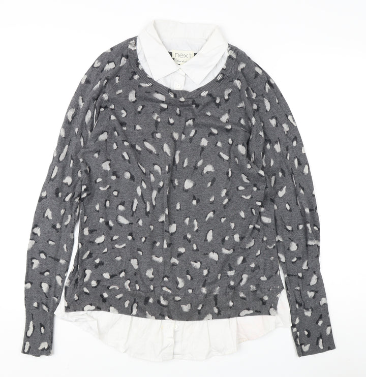 Next Women’s Grey Animal Print Pullover Jumper Size 16