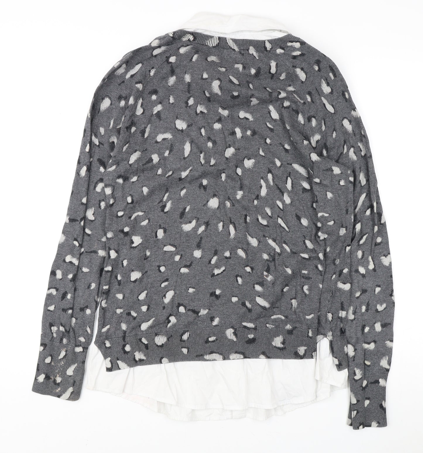 Next Women’s Grey Animal Print Pullover Jumper Size 16