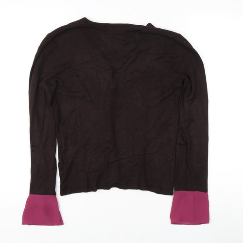 Principles Women's Brown Cardigan M Button Accent