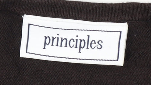 Principles Women's Brown Cardigan M Button Accent