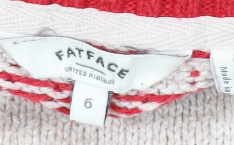 Fat Face Women's Ivory High Neck Fair Isle Jumper