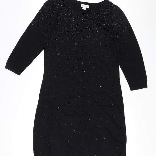 Monsoon Black Studded Women's Dress Size 14