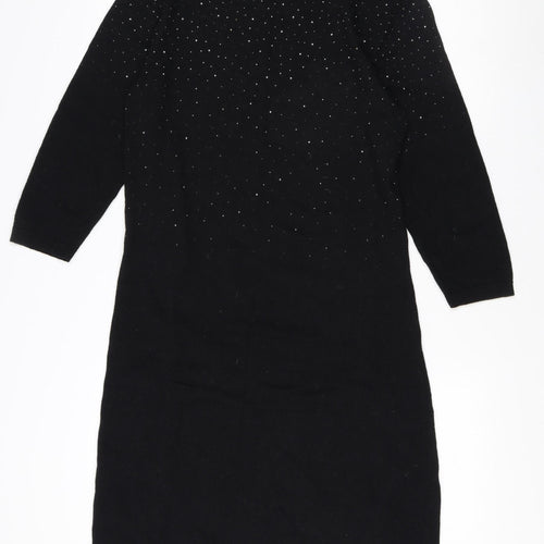 Monsoon Black Studded Women's Dress Size 14