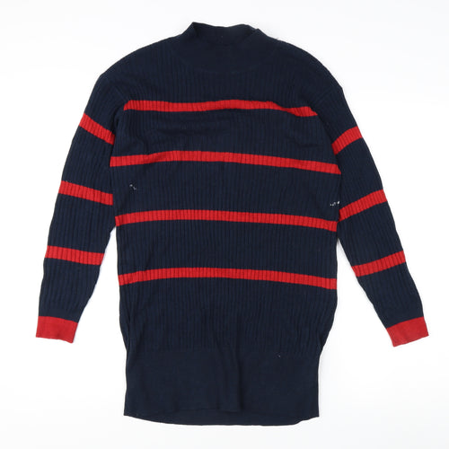 Marks and Spencer Men's Blue Striped XS Jumper