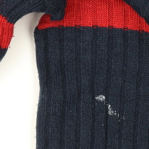 Marks and Spencer Men's Blue Striped XS Jumper